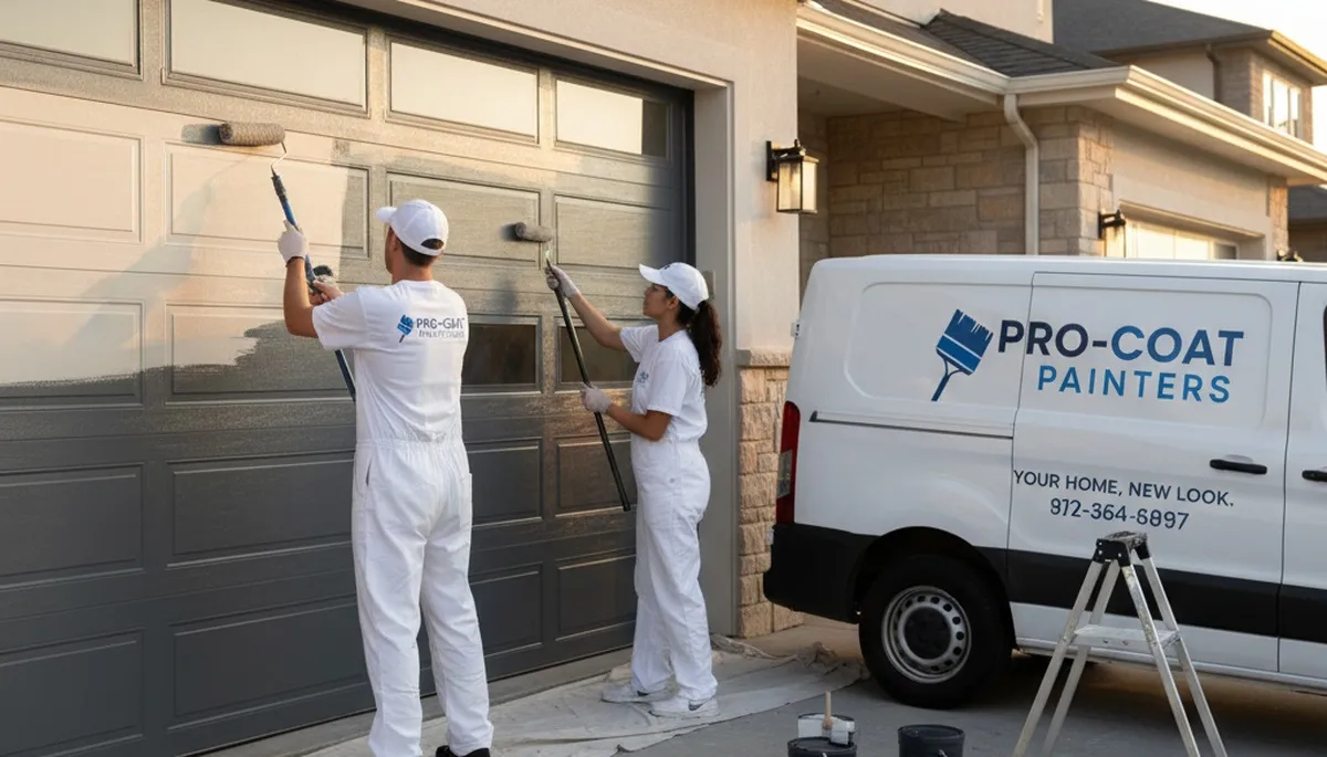 Professional garage door painting by expert house painters in Concord, MA for lasting curb appeal