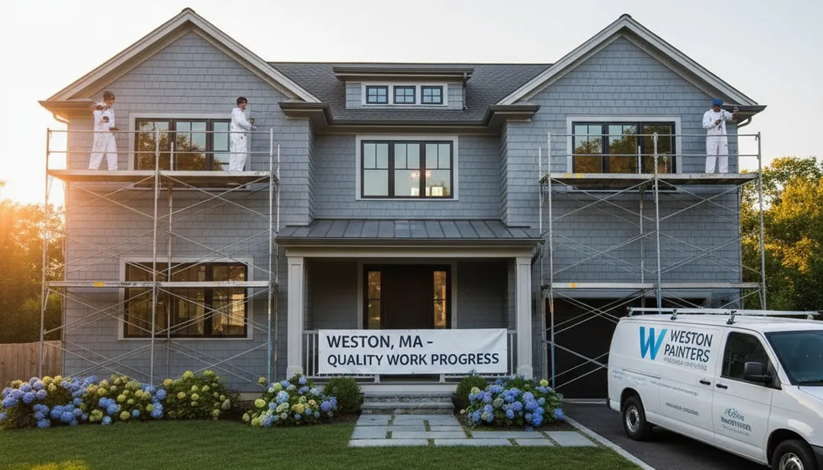 Professional house painters in Concord MA providing expert residential painting services