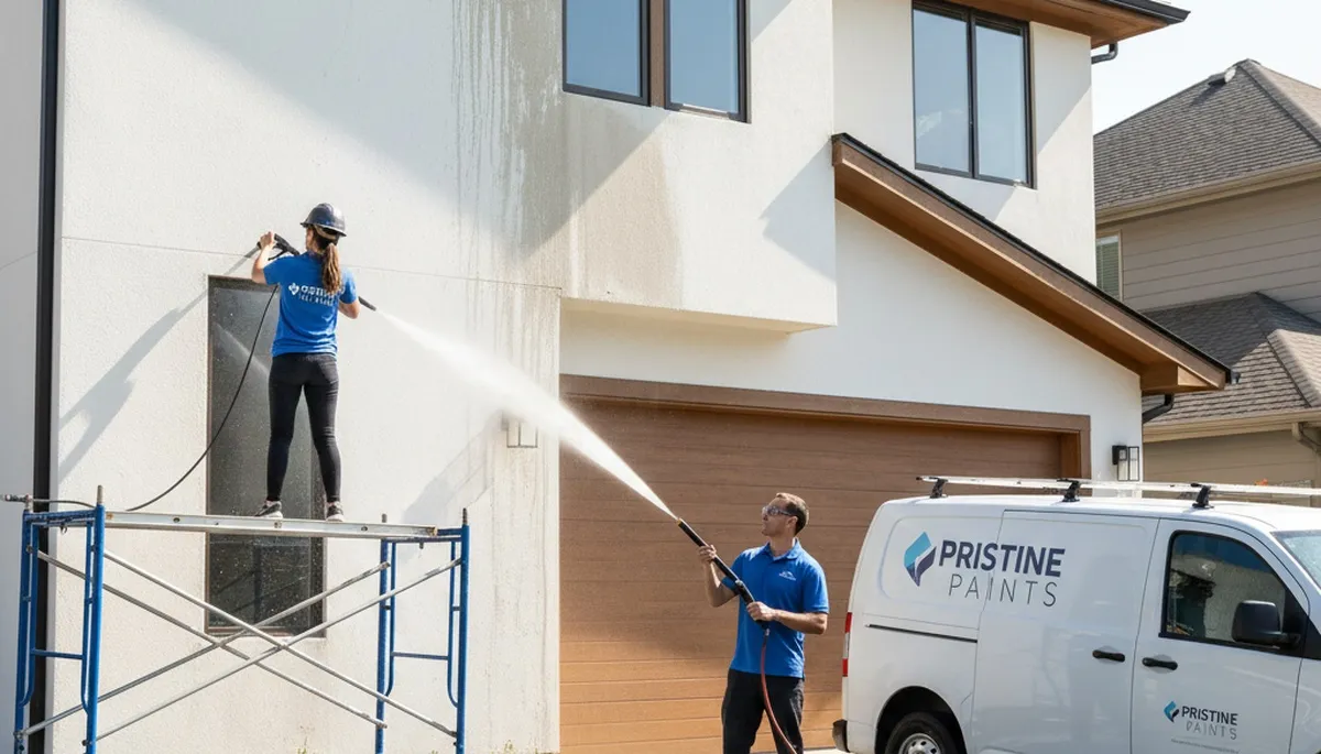 Professional pressure cleaning service restoring home exterior in Concord, MA