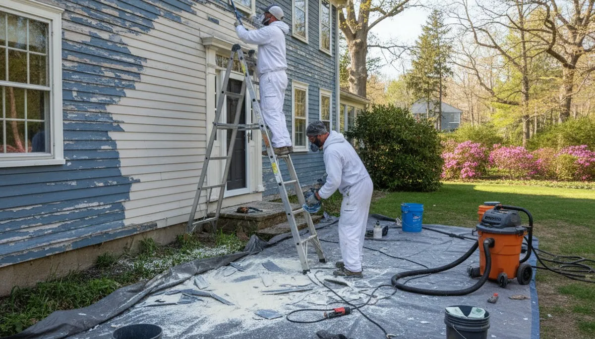 Professional exterior surface preparation for house painting in Concord, MA